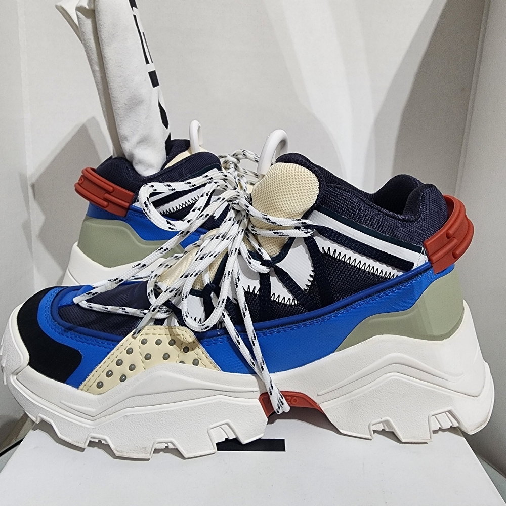 Kenzo Low Top Sneakers Blue Size 39 8.5 - Picture 2 of 14
